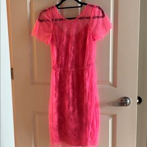 J. Crew Hot Pink Lace Dress
